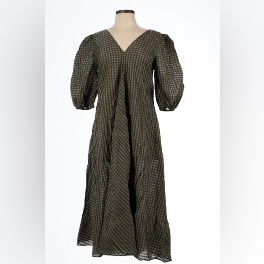 Ganni | Green Checkered Dress | Size 42
